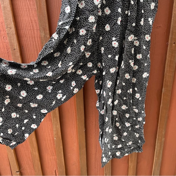 Vintage Donna Ricco Black & White Floral Romper Jumpsuit Dress Small Women - Picture 13 of 14